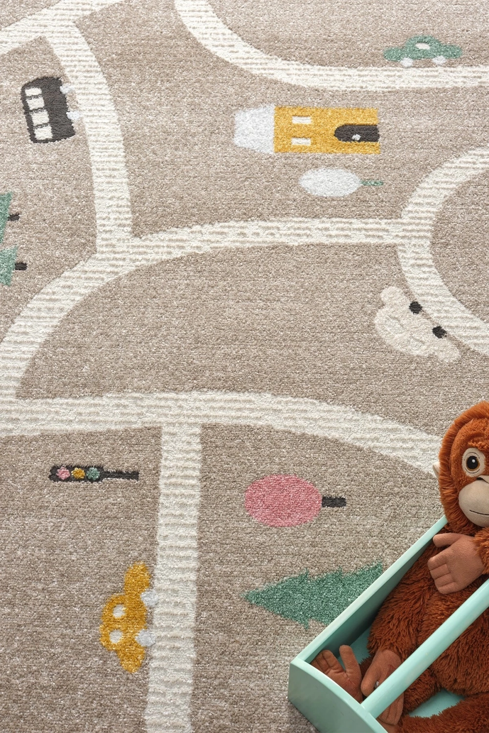 Yumuşak Dokuma Halı Leke Tutmaz Araba Yolu Bebek Odası Çocuk Odası Genç Odası Halısı Oyun Yol