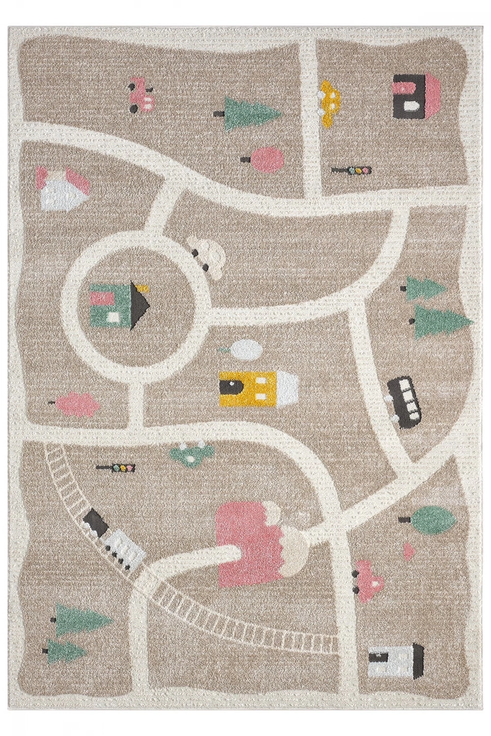 Yumuşak Dokuma Halı Leke Tutmaz Araba Yolu Bebek Odası Çocuk Odası Genç Odası Halısı Oyun Yol