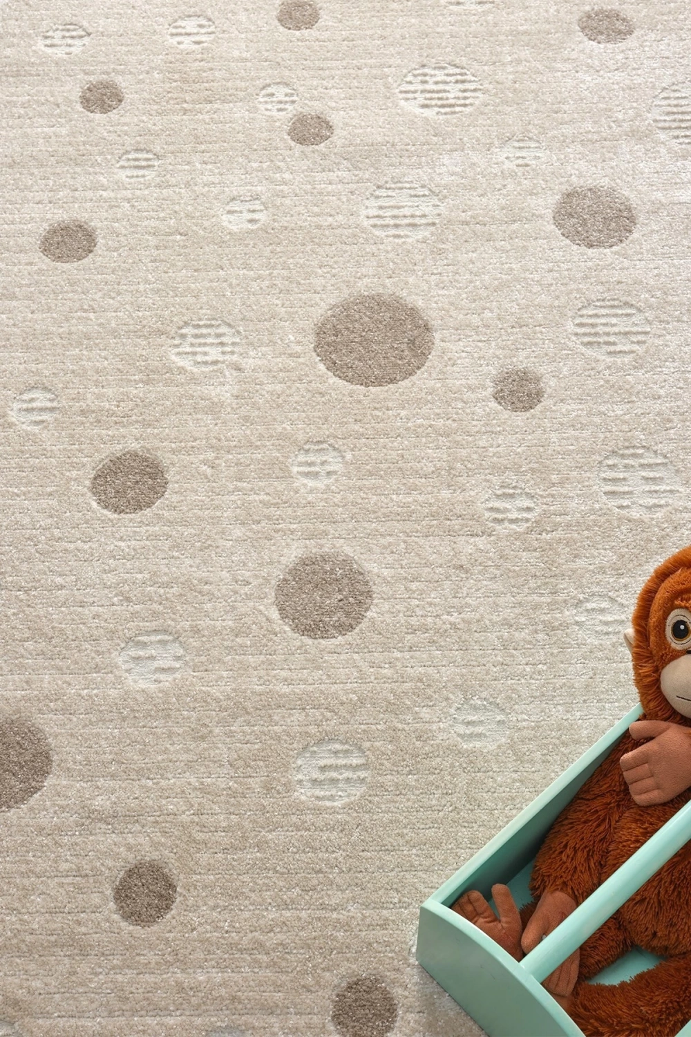 Yumuşak Puantiyeli Dokuma Halı Leke Tutmaz Bebek Odası Çocuk Odası Genç Odası Halısı PUANTİYE