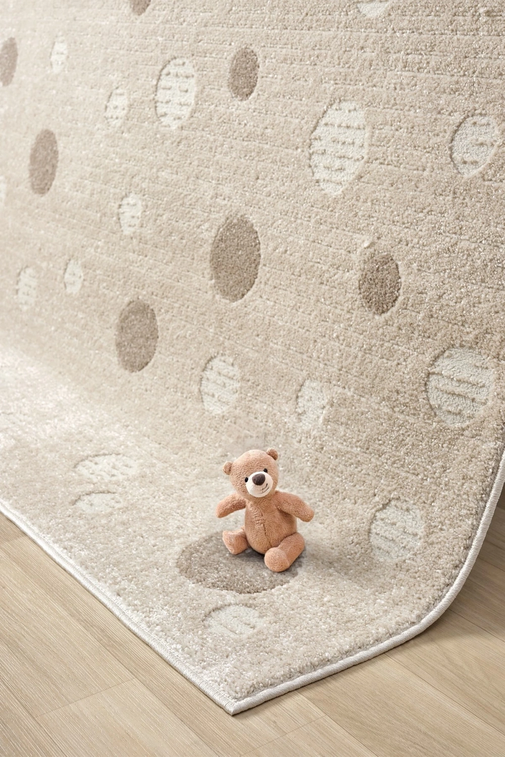 Yumuşak Puantiyeli Dokuma Halı Leke Tutmaz Bebek Odası Çocuk Odası Genç Odası Halısı PUANTİYE