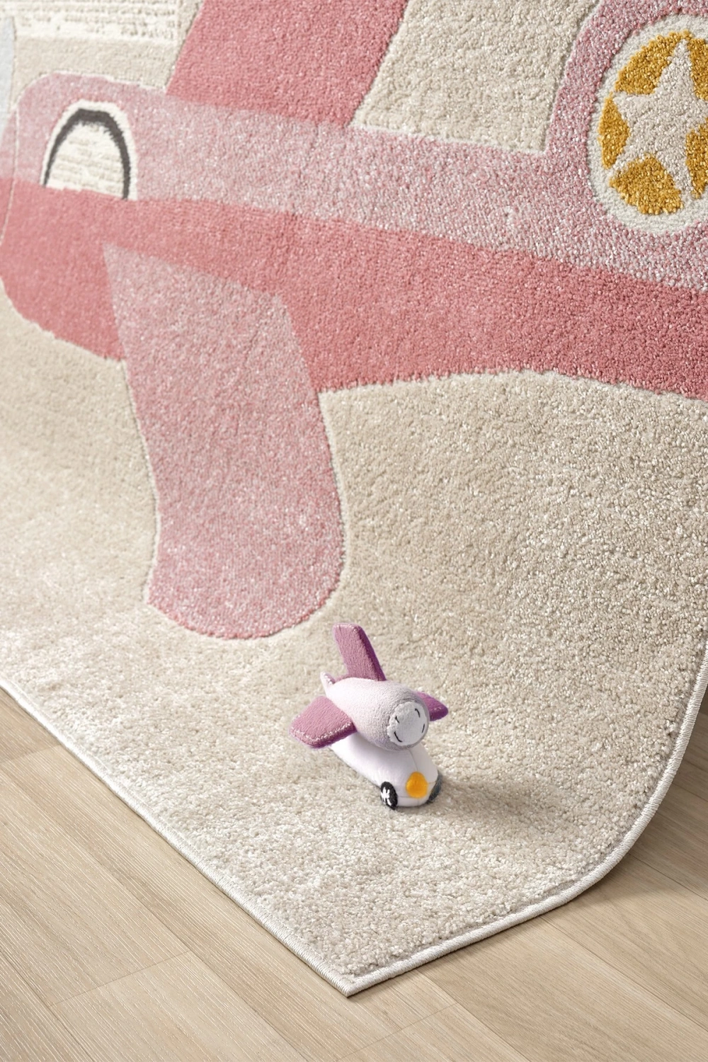 Yumuşak Dokuma Halı Leke Tutmaz Uçak Figürlü Bebek Odası Çocuk Odası Genç Odası Halısı UÇAK