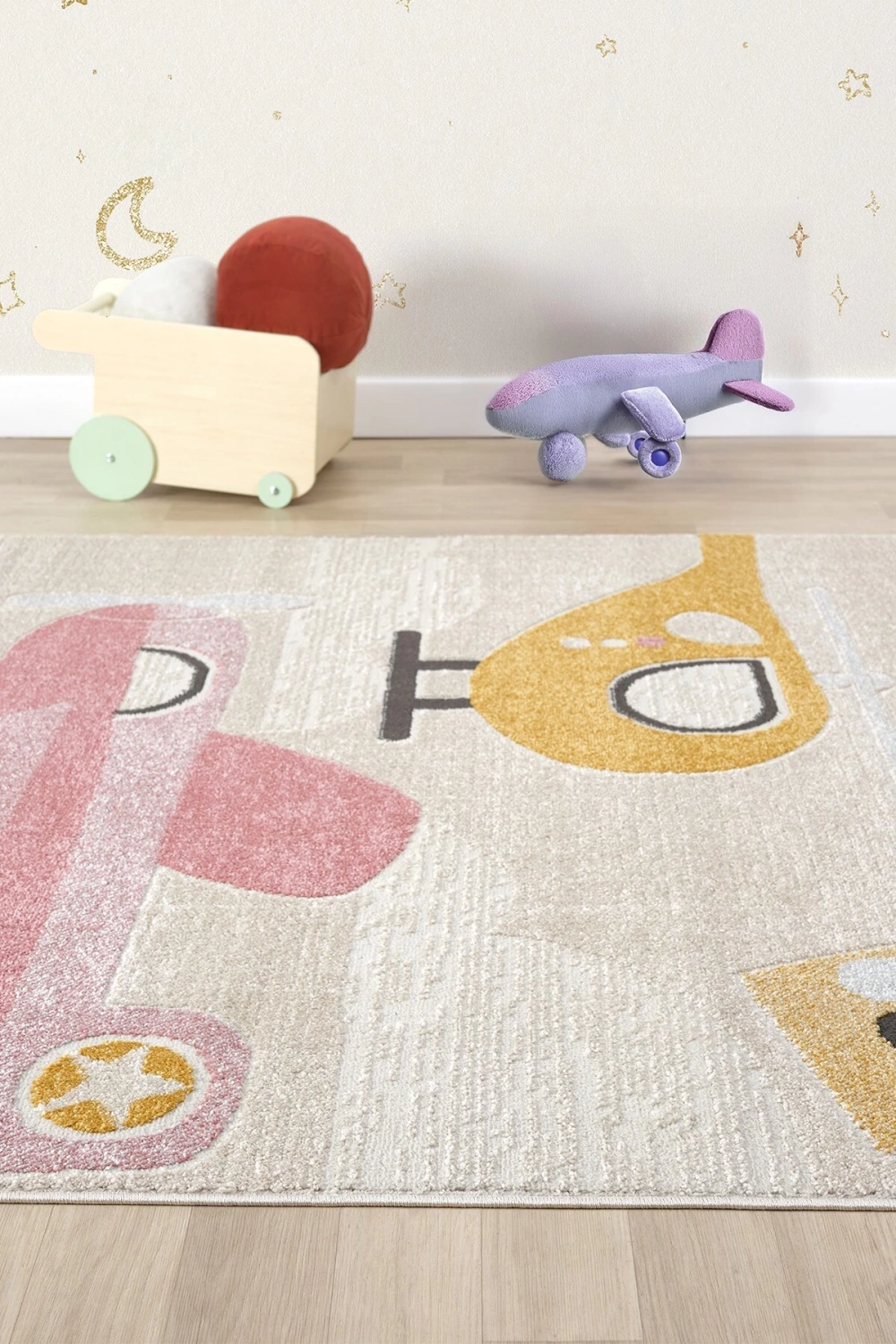 Yumuşak Dokuma Halı Leke Tutmaz Uçak Figürlü Bebek Odası Çocuk Odası Genç Odası Halısı UÇAK