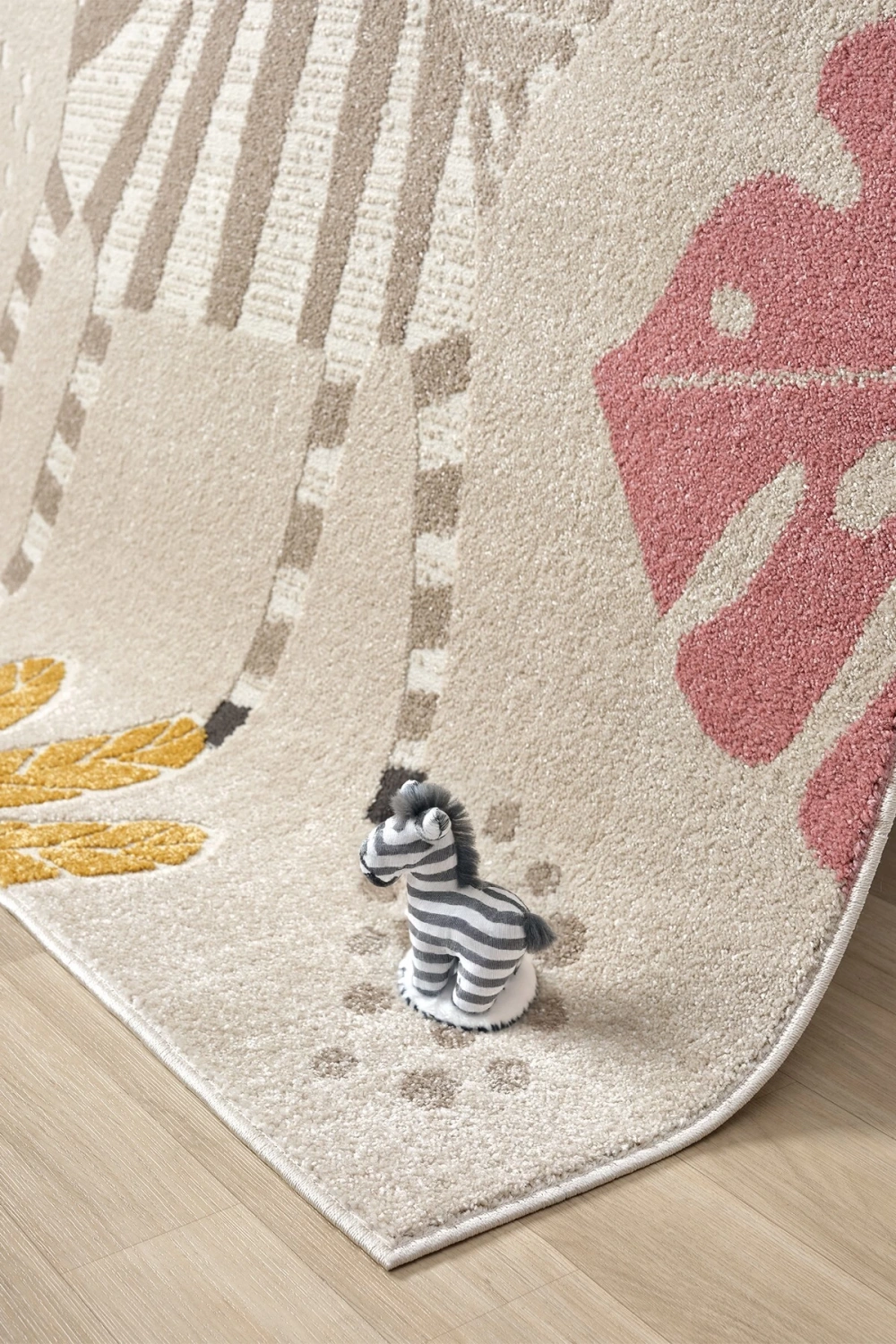 Yumuşak Dokuma Halı Zebra Figürlü Leke Tutmaz Bebek Odası Çocuk Odası Genç Odası Halısı ZEBRA