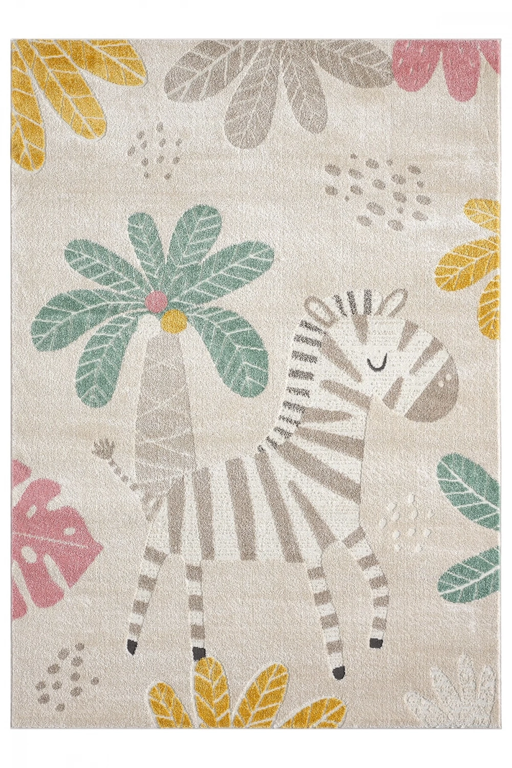 Yumuşak Dokuma Halı Zebra Figürlü Leke Tutmaz Bebek Odası Çocuk Odası Genç Odası Halısı ZEBRA