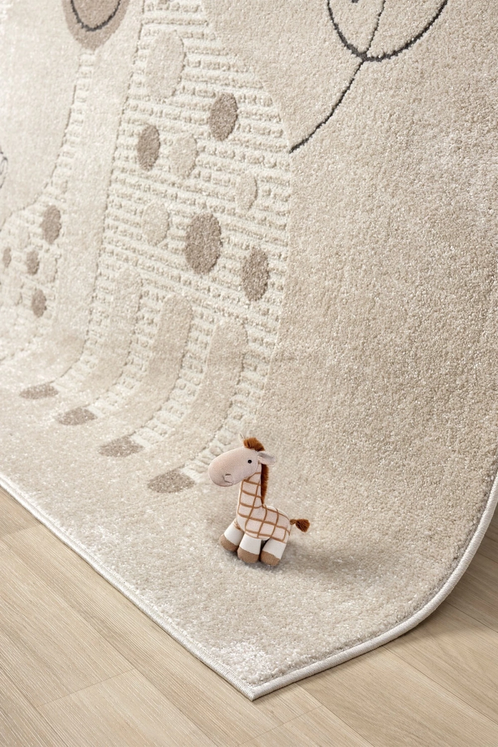 Yumuşak Dokuma Halı Zürafa Figürlü Leke Tutmaz Bebek Odası Çocuk Odası Genç Odası Halısı ZÜRAFA