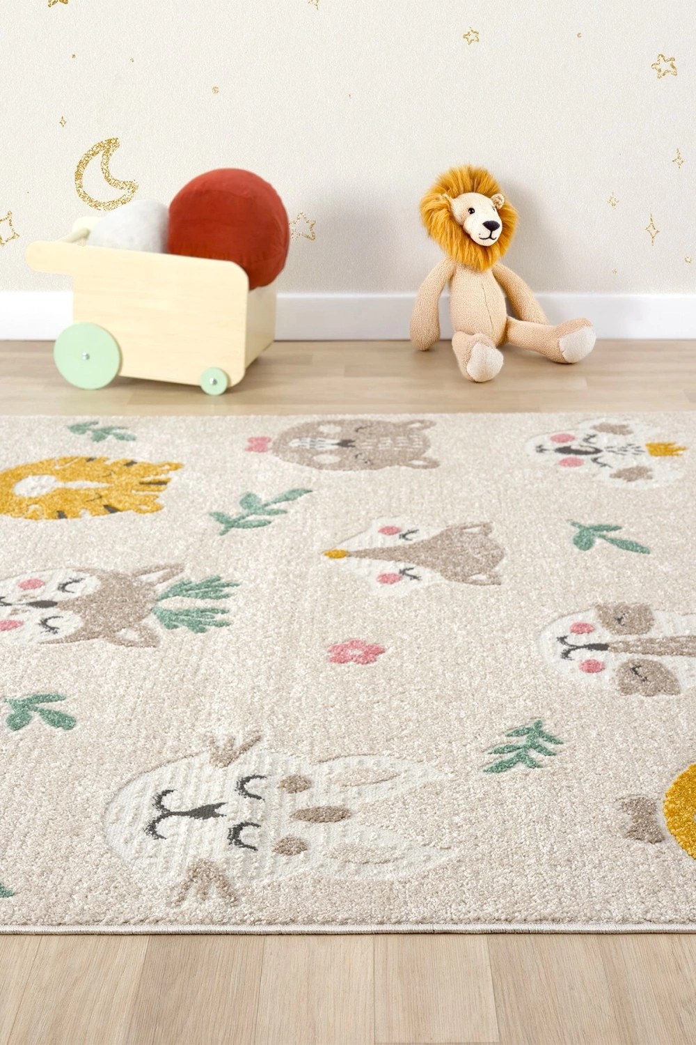 Yumuşak Dokuma Halı Sevimli Dostlar Leke Tutmaz Bebek Odası Çocuk Odası Genç Odası Halısı HAYVANLAR