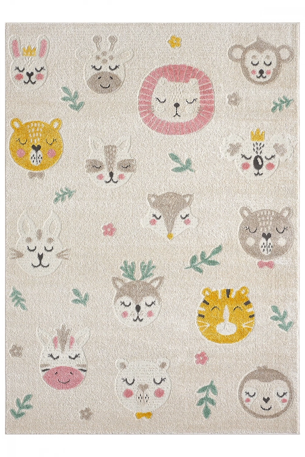 Yumuşak Dokuma Halı Sevimli Dostlar Leke Tutmaz Bebek Odası Çocuk Odası Genç Odası Halısı HAYVANLAR