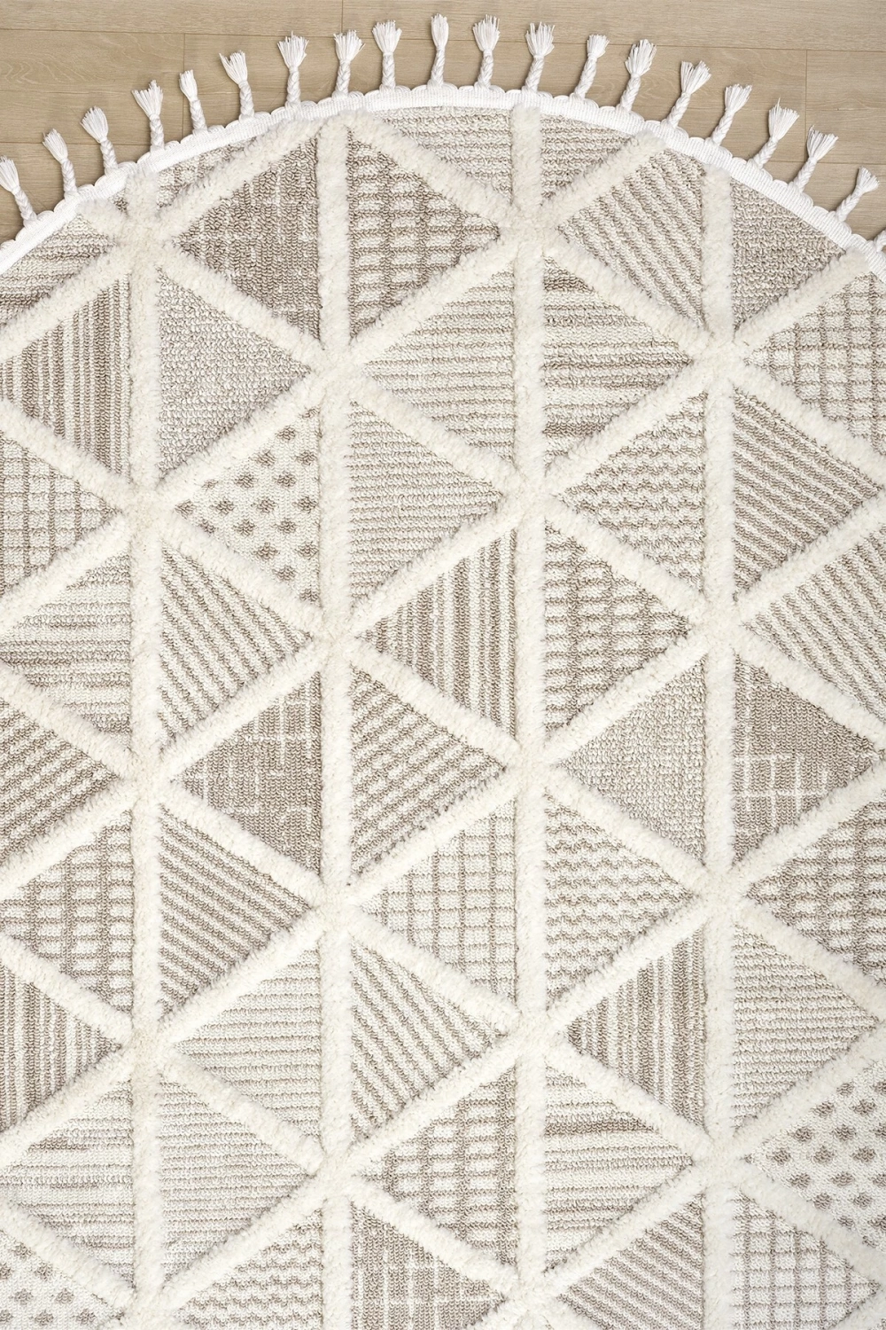 Krem Bej Dokuma Oval Halı Antre Çocuk Odası Oturma Odası Salon Mutfak Halısı OVAL