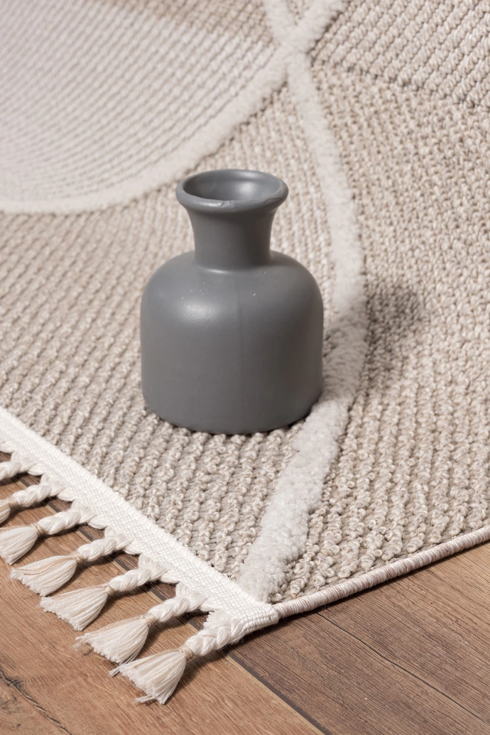 Krem Renk Dokuma Halı Oturma Odası Salon Halısı Antre Yolluk Halısı