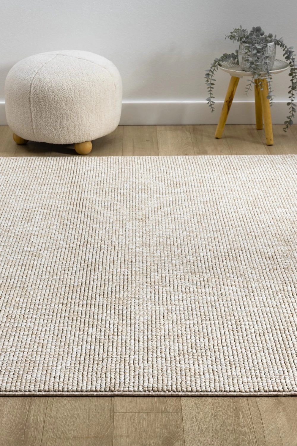 Bej Bukleli Dokuma Halı Salon Oturma Odası Yatak Çocuk Odası Koridor Halısı Yolluk Bej