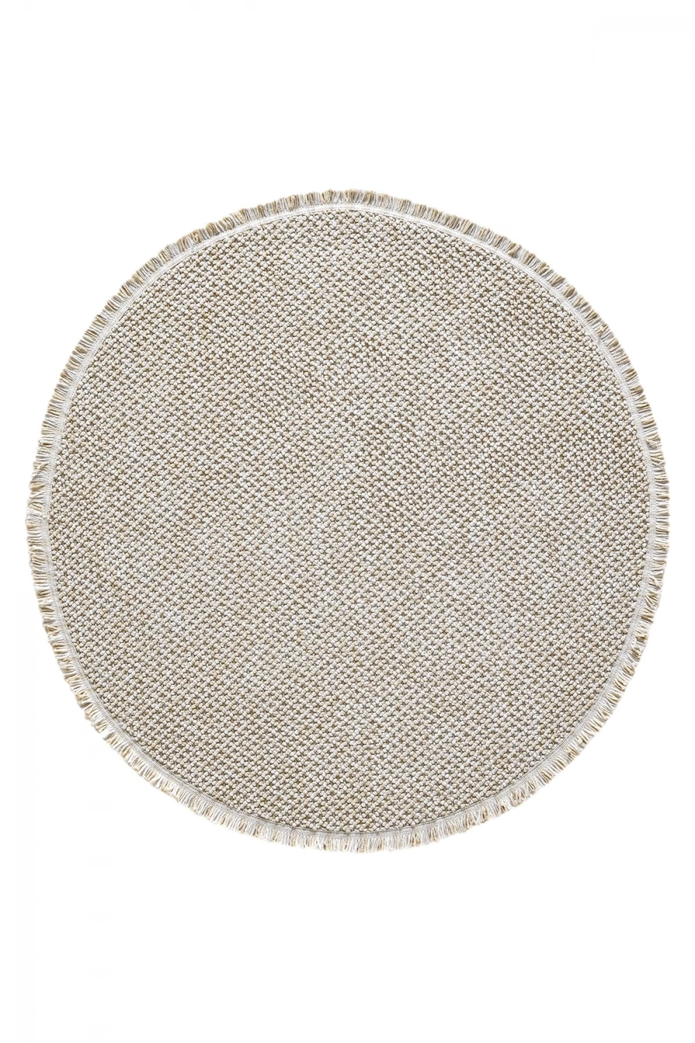 Bej Yuvarlak Yıkabilir Halı Salon Oturma Odası Mutfak Koridor Yolluk Dokuma Makine Halısı 0012 DAİRE
