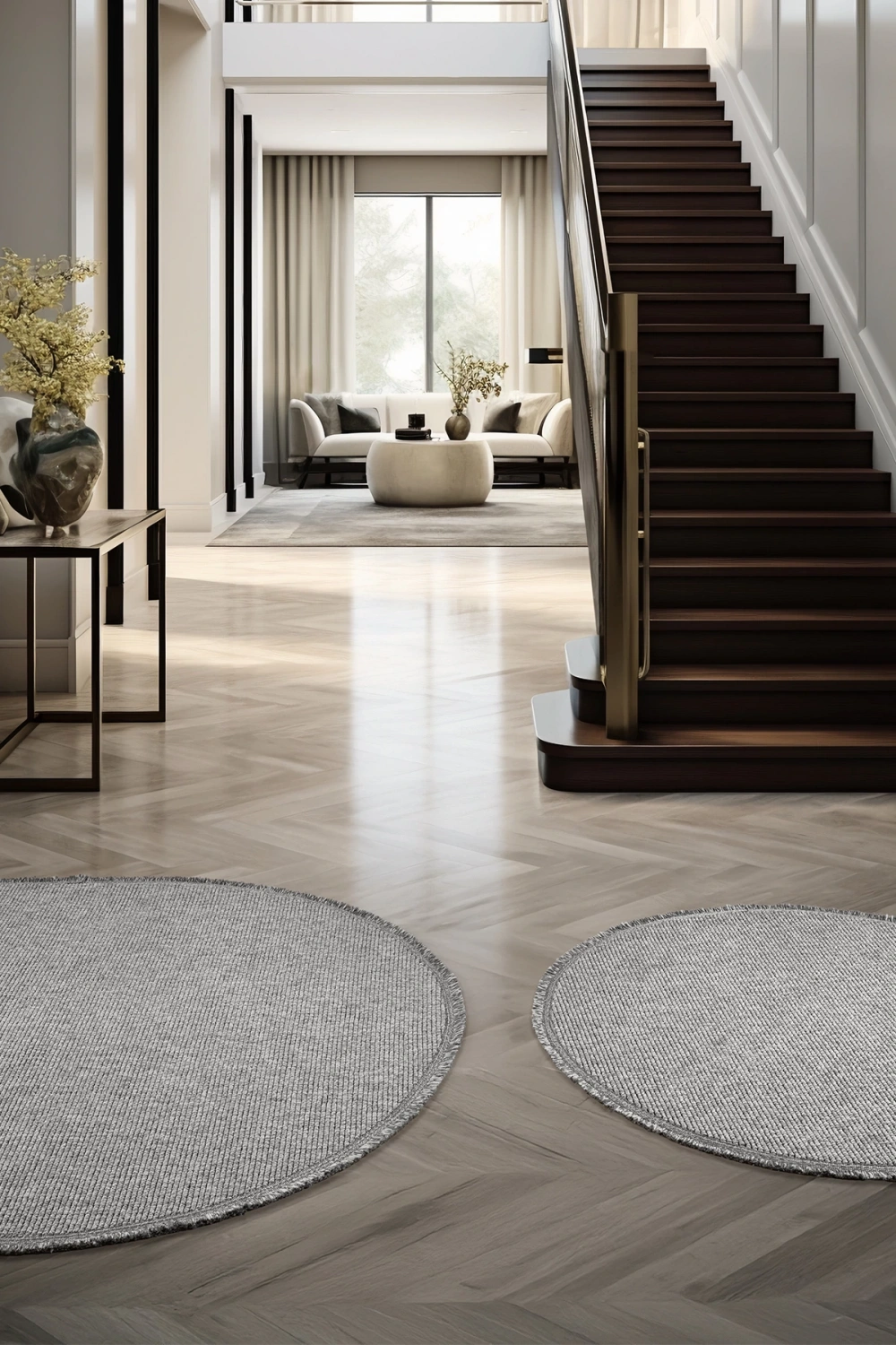 Gri Oval Dokuma Halı Salon Oturma Odası Yatak Odası Koridor Yolluk Halısı GRİ OVAL