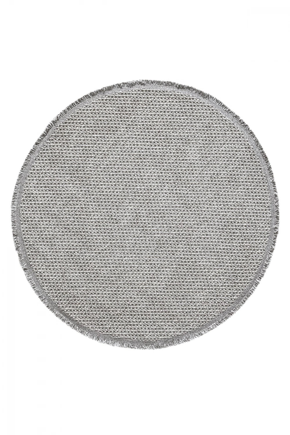 Gri Yumuşak Dokulu Yuvarlak Halı Kilim Salon Mutfak Koridor Yolluk Dokuma Makine Halısı 0010 DAİRE