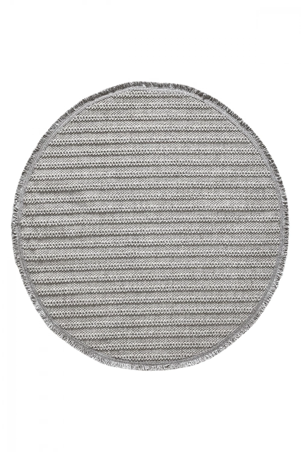 Gri Yuvarlak Yumuşak Dokulu Halı Kilim Salon Mutfak Koridor Yolluk Dokuma Makine Halısı 0011 DAİRE