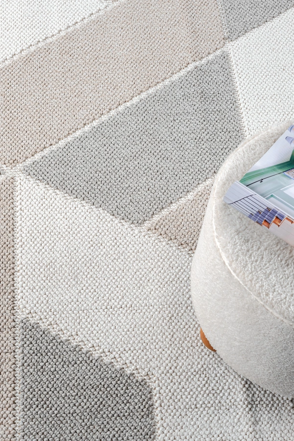 Krem Bej Gri Yumuşak Dokulu Halı Kilim Mutfak Salon Koridor Yolluk Dokuma Makine Halısı 008