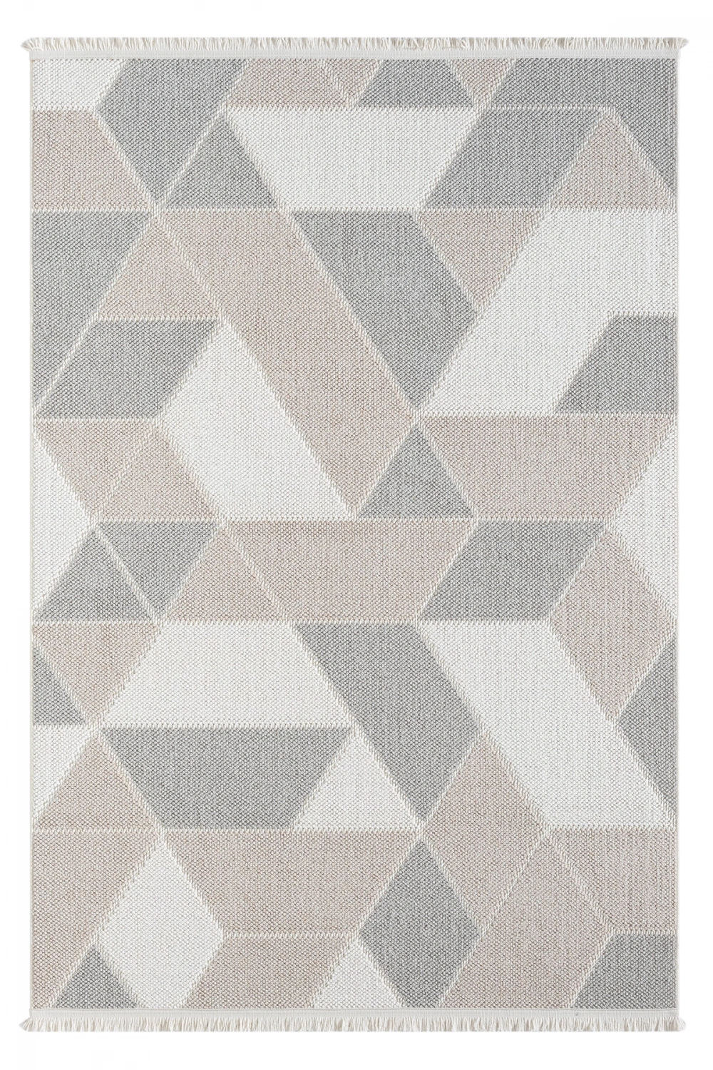 Krem Bej Gri Yumuşak Dokulu Halı Kilim Mutfak Salon Koridor Yolluk Dokuma Makine Halısı 008