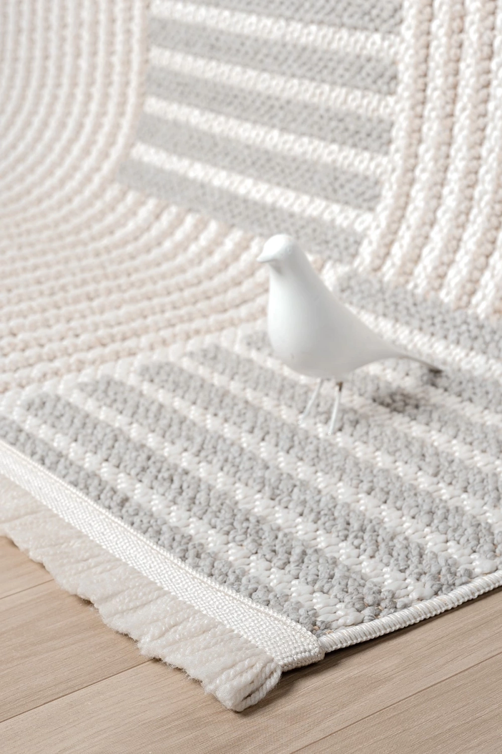 Krem Bej Gri Yumuşak Dokulu Halı Kilim Salon Mutfak Koridor Yolluk Dokuma Makine Halısı 009