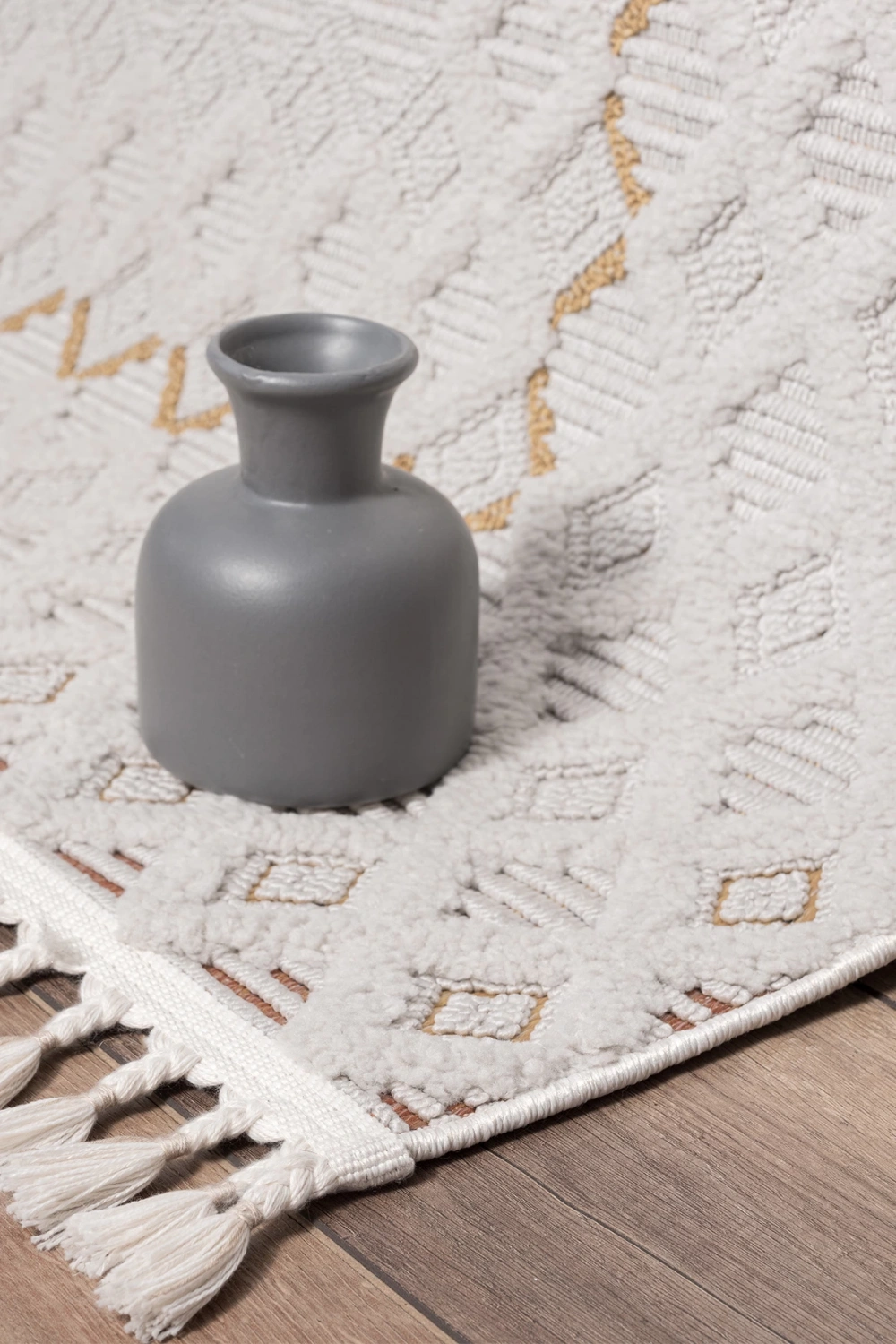 Krem Modern Dokuma Halı Yolluk Antre Hol Oturma Odası Salon Mutfak Halısı