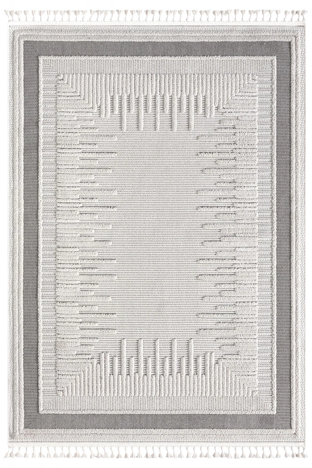 Dokuma Halı Krem Gri Yolluk Antre Oturma Odası Salon Mutfak Halısı