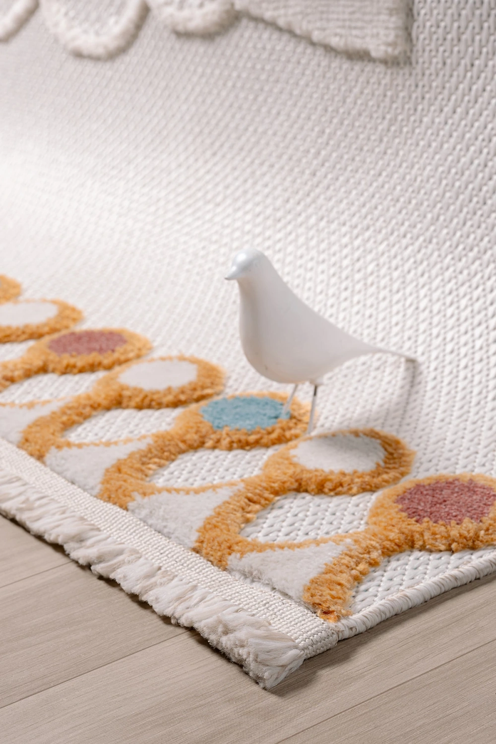 Yıkanabilir Tavşanlı Bebek Çocuk Odası Halısı Desenli Leke Tutmaz Antibakteriyel Antialerjik AYAZ 08