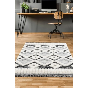 Elite Bukle Yumuşak Shaggy Selma Serisi Saçaklı Desenli Halı Kilim Salon Oturma Odası