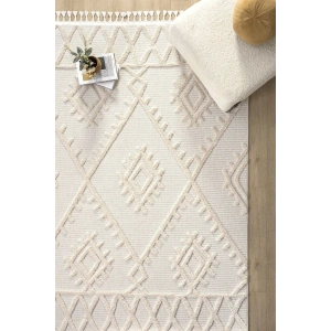 Krem Modern Dokuma Halı Yolluk Antre Oturma Odası Salon Mutfak Halısı