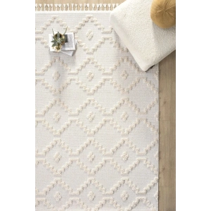 Krem Renk Modern Dokuma Halı Yolluk Antre Oturma Odası Salon Mutfak Halısı