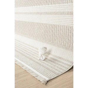 Krem Bej Yumuşak Dokulu Halı Kilim Salon Mutfak Koridor Yolluk Dokuma Makine Halısı 0015