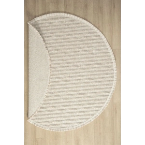 Bej Kahverengi Yuvarlak Dokuma Halı Salon Mutfak Koridor Yolluk Dokuma Makine Halısı 0019 DAİRE