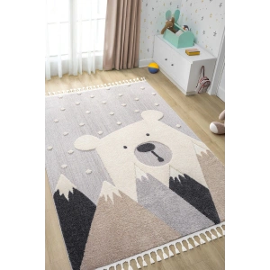 Ayıcıklı Yumuşak Bukleli Dokuma Halı Bebek Odası Çocuk Odası Genç Odası Halısı 17