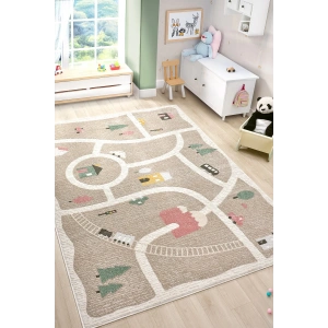 Yumuşak Dokuma Halı Leke Tutmaz Araba Yolu Bebek Odası Çocuk Odası Genç Odası Halısı Oyun Yol