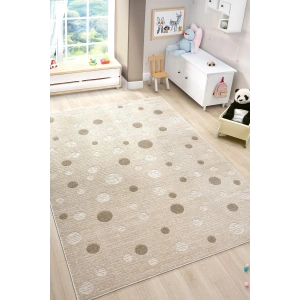 Yumuşak Puantiyeli Dokuma Halı Leke Tutmaz Bebek Odası Çocuk Odası Genç Odası Halısı PUANTİYE