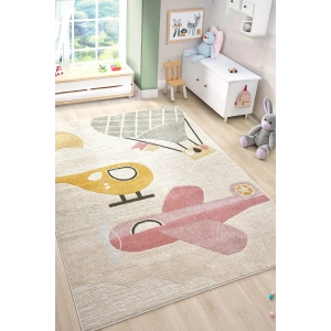 Yumuşak Dokuma Halı Leke Tutmaz Uçak Figürlü Bebek Odası Çocuk Odası Genç Odası Halısı UÇAK