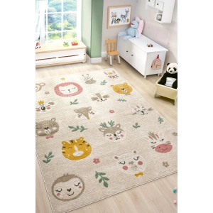 Yumuşak Dokuma Halı Sevimli Dostlar Leke Tutmaz Bebek Odası Çocuk Odası Genç Odası Halısı HAYVANLAR