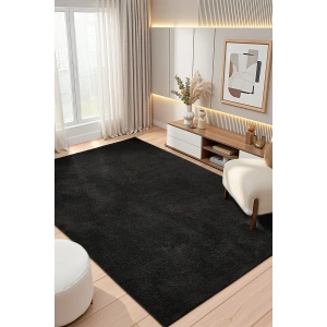 Dokuma Halı Siyah Yumuşak Halı Yolluk Çocuk Yatak Odası Oturma Odası Salon Mutfak Halısı SİYAH