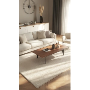 Dokuma Halı Krem Beyaz Yumuşak Halı Yolluk Çocuk Yatak Odası Oturma Odası Salon Mutfak Halısı BEYAZ