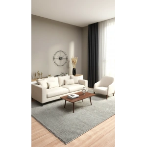 Dokuma Halı Gri Yumuşak Halı Yolluk Çocuk Yatak Odası Oturma Odası Salon Mutfak Halısı GRİ