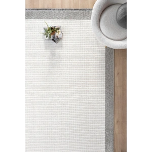 Beyaz Gri Yumuşak Dokuma Halı Bordürlü Salon Mutfak Koridor Yolluk Dokuma Makine Halısı OO20