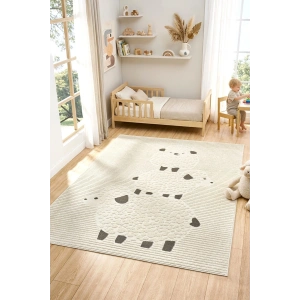 Yumuşak Dokuma Halı Kuzu Figürlü Leke Tutmaz Bebek Odası Çocuk Odası Genç Odası Halısı KUZU