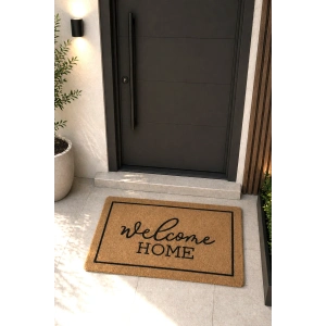 Coco Koko Paspas Dış Kapı Paspası Kıl Kapı Önü Paspası 45 x 70 WELCOME HOME 2