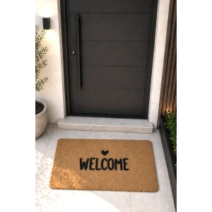 Coco Koko Paspas Dış Kapı Paspası Kıl Kapı Önü Paspası 45 x 70 WELCOME 4