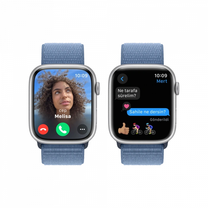 APPLE Apple Watch S9  41mm Gümüş   Kış Mavi SL Akıllı Saat