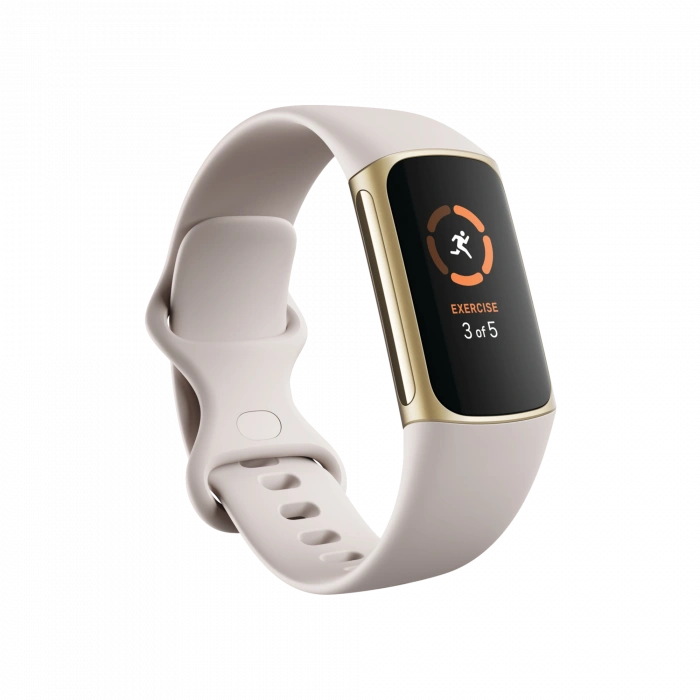 FITBIT Fitbit Charge 5 Ay Beyazı/Altın Akıllı Bileklik Giyilebilir Teknoloji