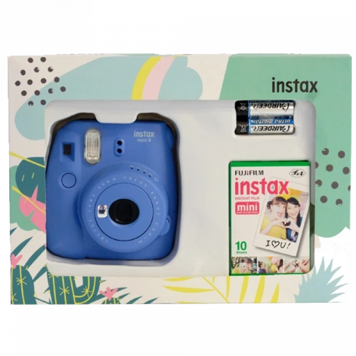 FUJIFILM INSTAX MINI 9 MINI BOX COB BLUE Fotoğraf Makinesi