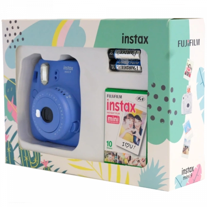 FUJIFILM INSTAX MINI 9 MINI BOX COB BLUE Fotoğraf Makinesi