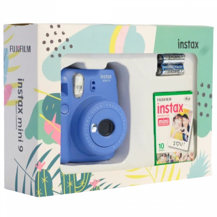 FUJIFILM INSTAX MINI 9 MINI BOX COB BLUE Fotoğraf Makinesi