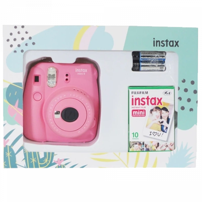 FUJIFILM INSTAX MINI 9 MINI BOX FLA PINK Fotoğraf Makinesi