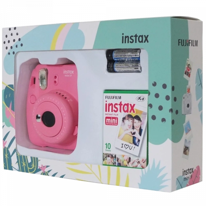 FUJIFILM INSTAX MINI 9 MINI BOX FLA PINK Fotoğraf Makinesi