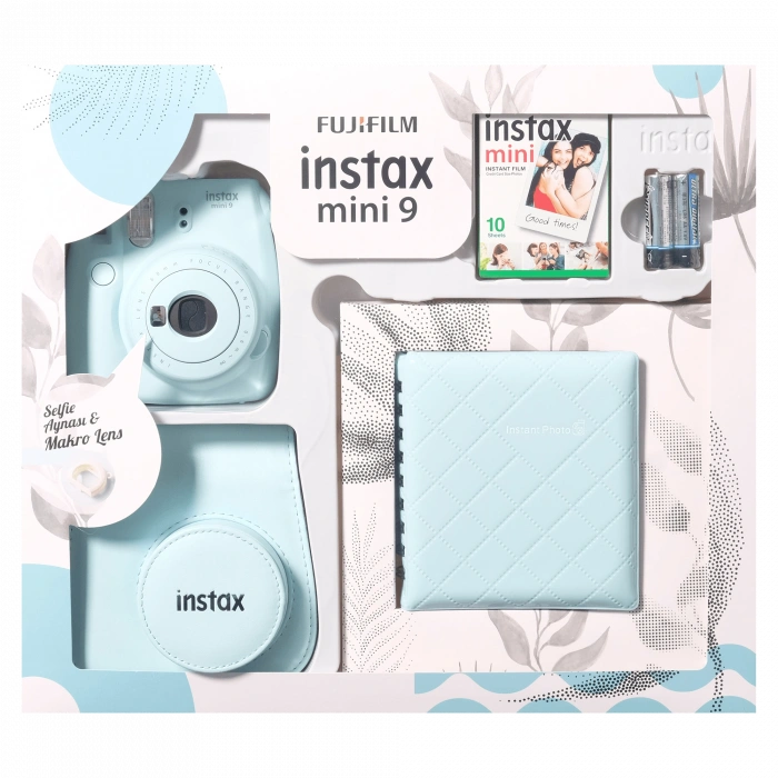 FUJIFILM Mini9Box Albm/kılıf/kgt Mavi Fotoğraf Makinesi