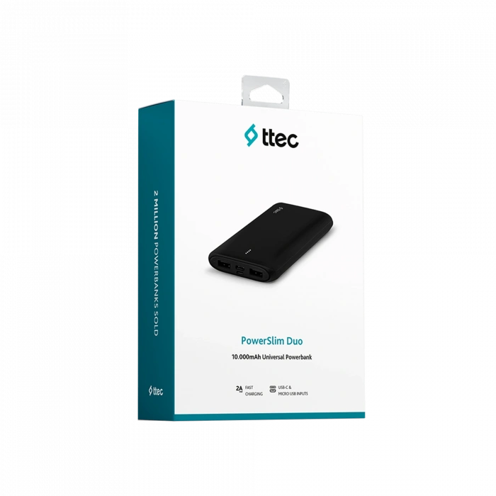 TTEC Ttec 2BB163S PowerSlim Duo 10.000mAh Ta Powerbank